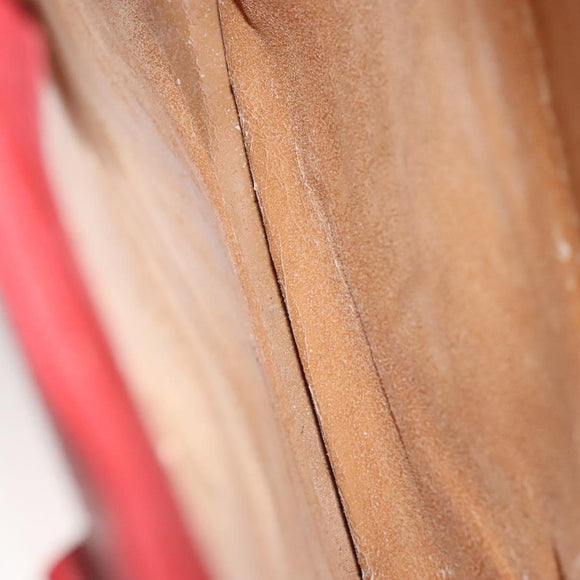 GUCCI Bamboo Hand Bag Leather Red Gold 002 1186 0259 Auth ep8784