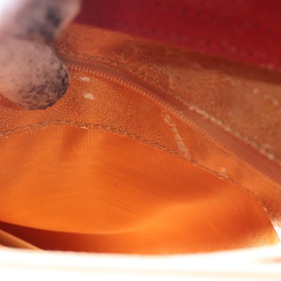 GUCCI Bamboo Hand Bag Leather Red Gold 002 1186 0259 Auth ep8784