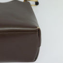 GUCCI Bamboo Shoulder Bag Leather Brown Gold 001 1553 1880 Auth ep8788-14