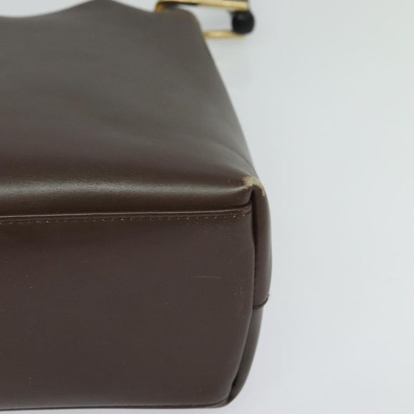 GUCCI Bamboo Shoulder Bag Leather Brown Gold 001 1553 1880 Auth ep8788