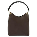 GUCCI Bamboo Shoulder Bag Leather Brown Gold 001 1553 1880 Auth ep8788-13