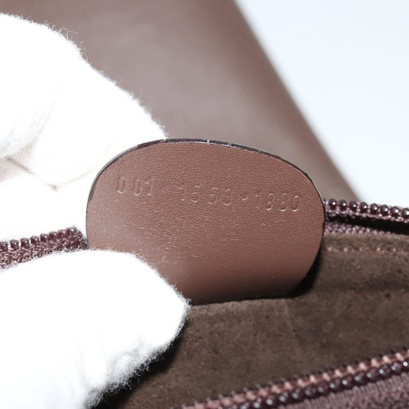 GUCCI Bamboo Shoulder Bag Leather Brown Gold 001 1553 1880 Auth ep8788