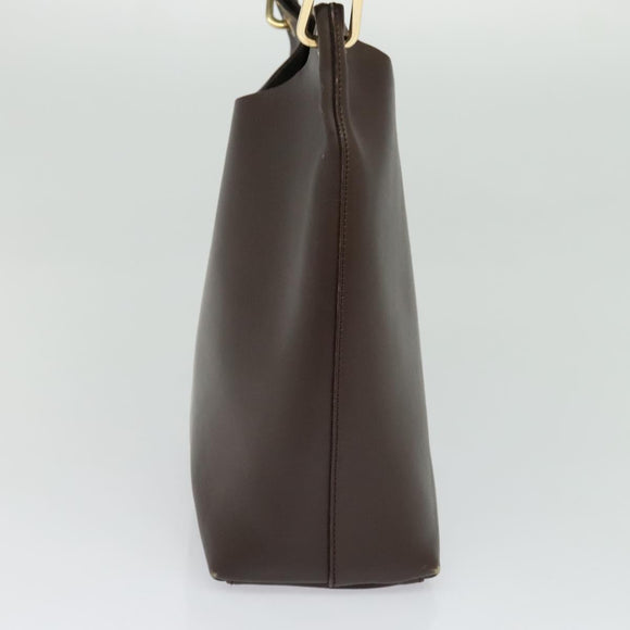 GUCCI Bamboo Shoulder Bag Leather Brown Gold 001 1553 1880 Auth ep8788