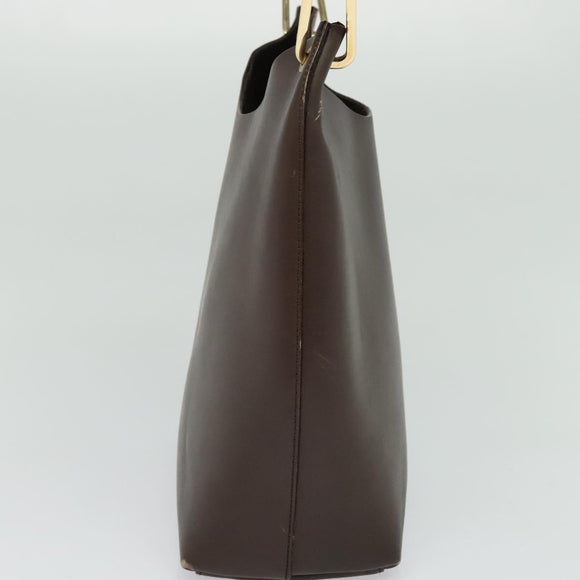 GUCCI Bamboo Shoulder Bag Leather Brown Gold 001 1553 1880 Auth ep8788