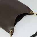 GUCCI Bamboo Shoulder Bag Leather Brown Gold 001 1553 1880 Auth ep8788-6