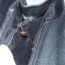 GUCCI Bamboo Hand Bag Suede Black Gold 002 0260 Auth ep8789-19