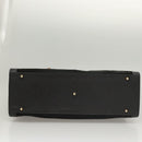 GUCCI Bamboo Hand Bag Suede Black Gold 002 0260 Auth ep8789-5