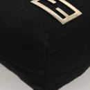 FENDI Shoulder Bag Nylon Black Silver Auth ep8791-14