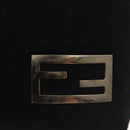 FENDI Shoulder Bag Nylon Black Silver Auth ep8791-10