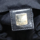 FENDI Shoulder Bag Nylon Black Silver Auth ep8791-17