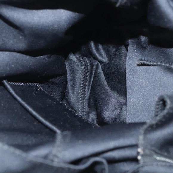 FENDI Shoulder Bag Nylon Black Silver Auth ep8791