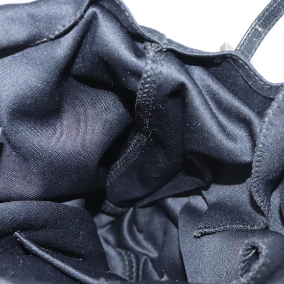 FENDI Shoulder Bag Nylon Black Silver Auth ep8791