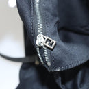 FENDI Shoulder Bag Nylon Black Silver Auth ep8791-20