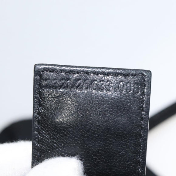 FENDI Shoulder Bag Nylon Black Silver Auth ep8791