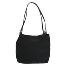 FENDI Shoulder Bag Nylon Black Silver Auth ep8791-2