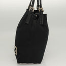 FENDI Shoulder Bag Nylon Black Silver Auth ep8791-3