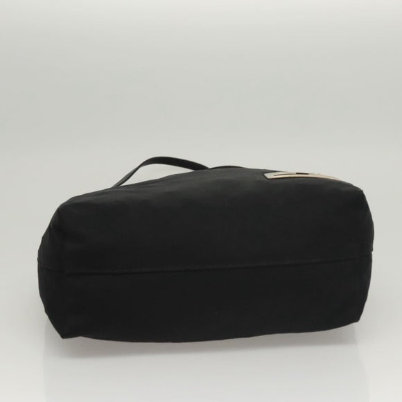 FENDI Shoulder Bag Nylon Black Silver Auth ep8791