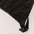 FENDI Zucca Canvas Backpack Brown Black gold Auth ep8792-9