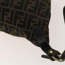 FENDI Zucca Canvas Backpack Brown Black gold Auth ep8792-15