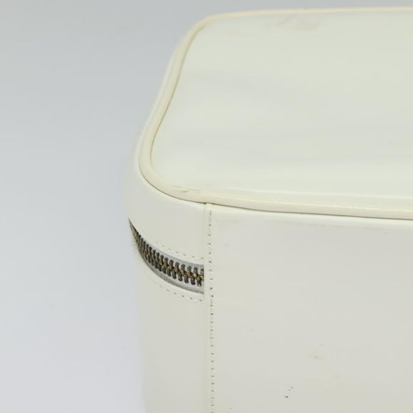 GUCCI Vanity Cosmetic Pouch Patent 2way Gold White 000 270 0323 Auth ep8794