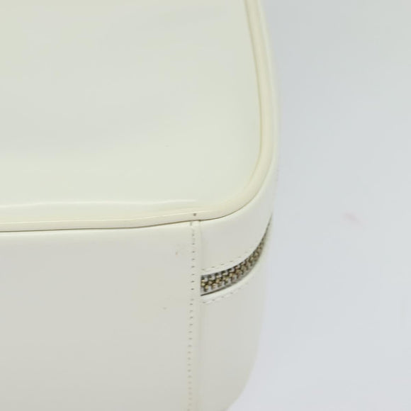 GUCCI Vanity Cosmetic Pouch Patent 2way Gold White 000 270 0323 Auth ep8794