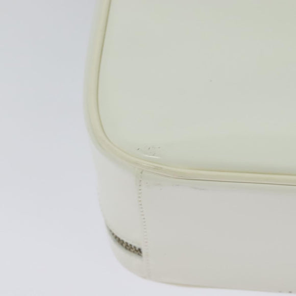 GUCCI Vanity Cosmetic Pouch Patent 2way Gold White 000 270 0323 Auth ep8794