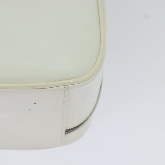 GUCCI Vanity Cosmetic Pouch Patent 2way Gold White 000 270 0323 Auth ep8794