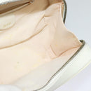 GUCCI Vanity Cosmetic Pouch Patent 2way Gold White 000 270 0323 Auth ep8794-18