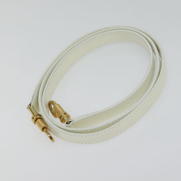 GUCCI Vanity Cosmetic Pouch Patent 2way Gold White 000 270 0323 Auth ep8794