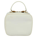 GUCCI Vanity Cosmetic Pouch Patent 2way Gold White 000 270 0323 Auth ep8794-13