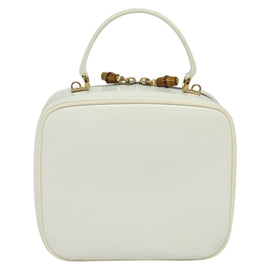 GUCCI Vanity Cosmetic Pouch Patent 2way Gold White 000 270 0323 Auth ep8794 - 0