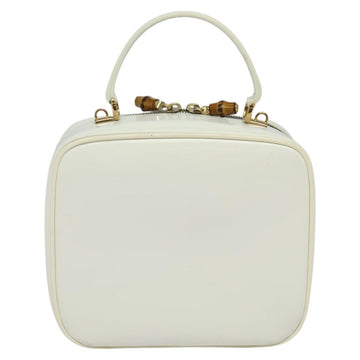 GUCCI Vanity Cosmetic Pouch Patent 2way Gold White 000 270 0323 Auth ep8794 - 0