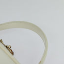 GUCCI Vanity Cosmetic Pouch Patent 2way Gold White 000 270 0323 Auth ep8794-8