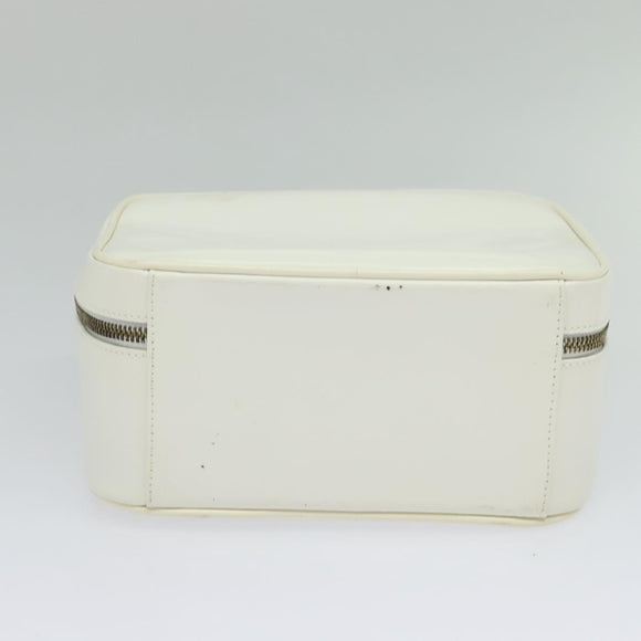 GUCCI Vanity Cosmetic Pouch Patent 2way Gold White 000 270 0323 Auth ep8794