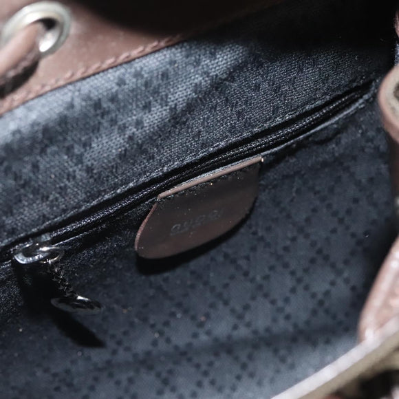 GUCCI Bamboo Backpack Nylon Khaki 003 2058 0030 5 Auth ep8797