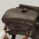 GUCCI Bamboo Backpack Nylon Khaki 003 2058 0030 5 Auth ep8797-6