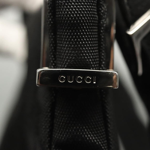 GUCCI Shoulder Bag Nylon Black Silver 001 3193 2853 Auth ep8821