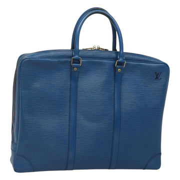 LOUIS VUITTON Epi Porte Documents Voyage Business Bag Blue M54475 Auth ep8830