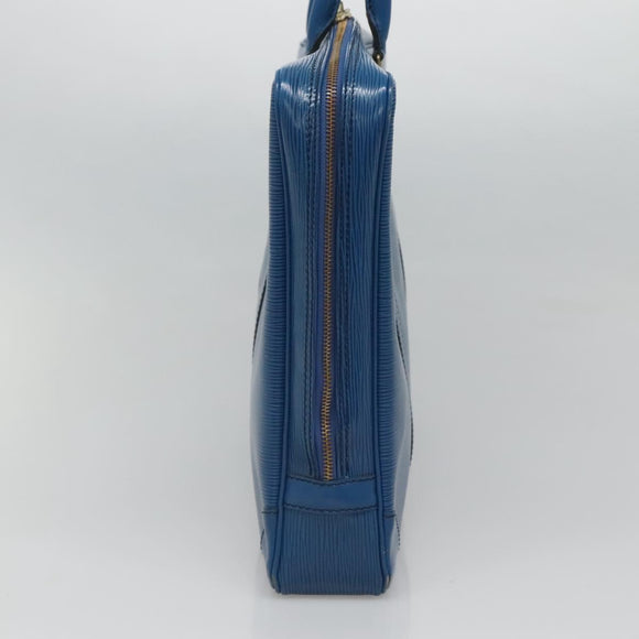 LOUIS VUITTON Epi Porte Documents Voyage Business Bag Blue M54475 Auth ep8830