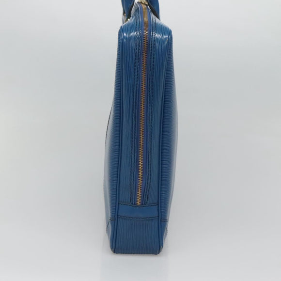 LOUIS VUITTON Epi Porte Documents Voyage Business Bag Blue M54475 Auth ep8830