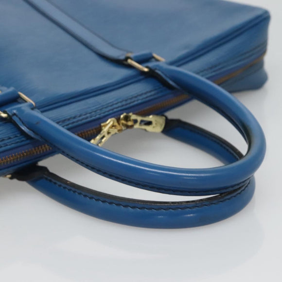 LOUIS VUITTON Epi Porte Documents Voyage Business Bag Blue M54475 Auth ep8830