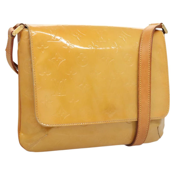 LOUIS VUITTON Monogram Vernis Thompson Street Bag Beige M91301 LV Auth ep8835