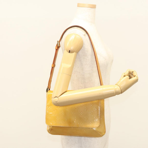 LOUIS VUITTON Monogram Vernis Thompson Street Bag Beige M91301 LV Auth ep8835