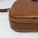 Burberrys Shoulder Bag Leather Brown Gold Auth ep8843-9