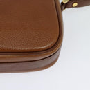 Burberrys Shoulder Bag Leather Brown Gold Auth ep8843-16