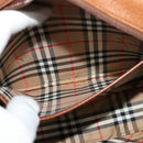 Burberrys Shoulder Bag Leather Brown Gold Auth ep8843-19