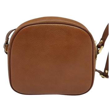 Burberrys Shoulder Bag Leather Brown Gold Auth ep8843 - 0