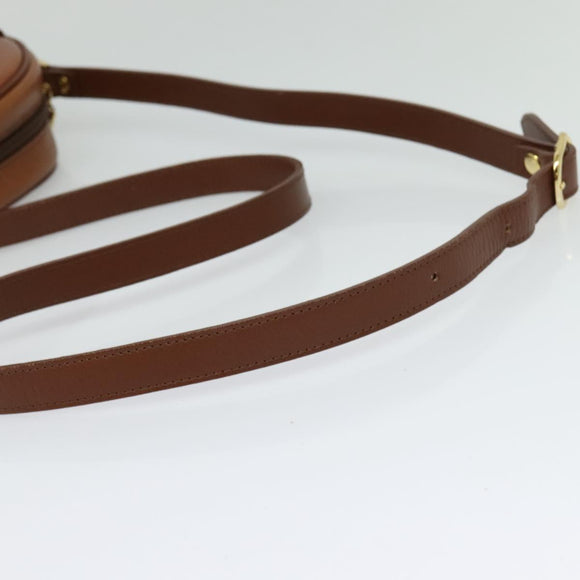 Burberrys Shoulder Bag Leather Brown Gold Auth ep8843