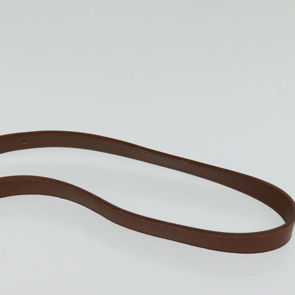 Burberrys Shoulder Bag Leather Brown Gold Auth ep8843