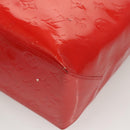 LOUIS VUITTON Monogram Vernis Reade MM Hand Bag Red Rouge M91086 LV Auth ep8844-14